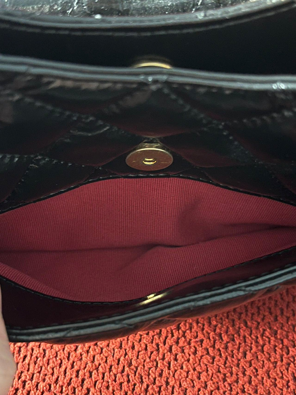 Chanel small hobo bag black crinkled calfskin gold hardware