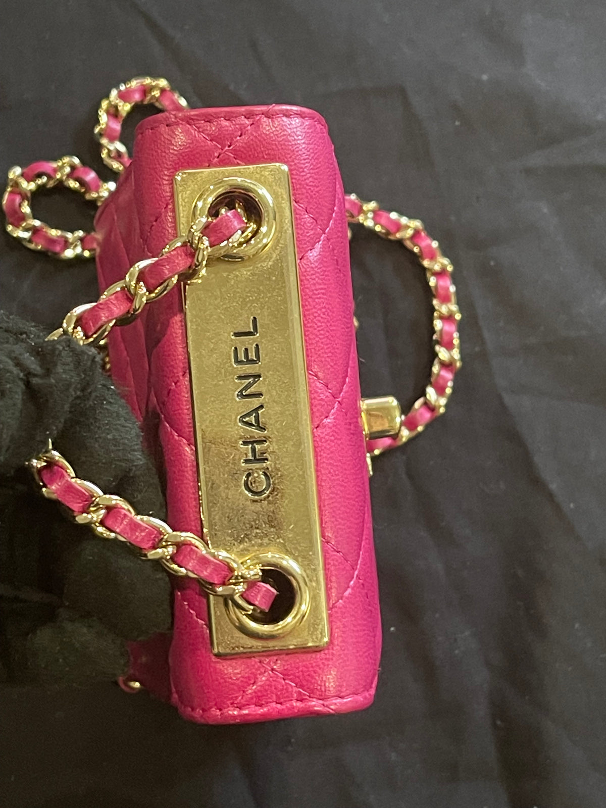chanel small bag gold hardware pink
