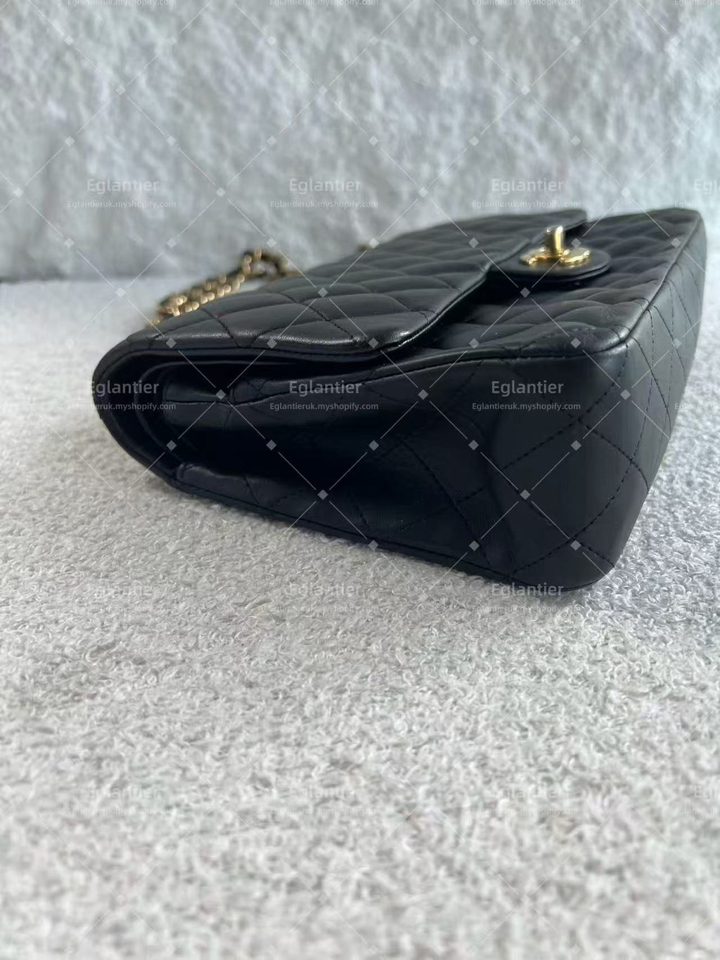 Chanel Timeless Classic double flap jumbo lambskin black gold hardware
