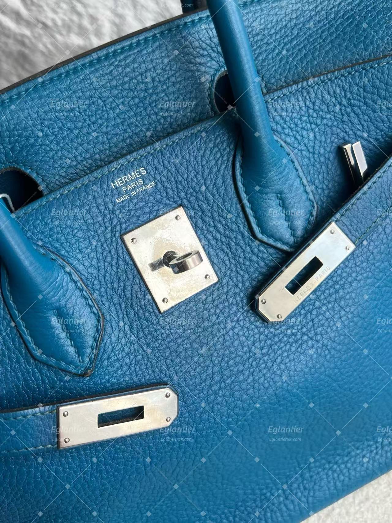 Hermès Birkin 30 Blue Togo Leather Palladium Hardware | Authentic Pre-Owned