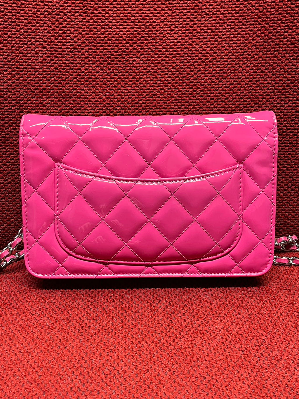 Chanel Timeless Wallet On Chain WOC pink patent leather