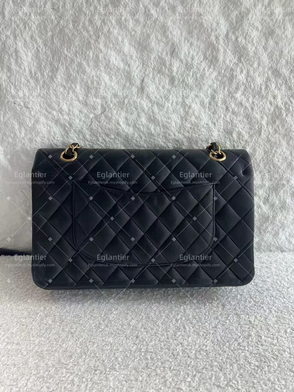 Chanel Timeless Classic double flap jumbo lambskin black gold hardware