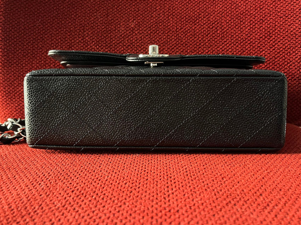 Chanel Timeless Classic Double Flap | small| Black Caviar | silver Hardware | Pre-Owned|microchip year 2023