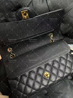 Chanel Timeless Classic Double Flap | Medium | Black Caviar | Gold Hardware | Pre-Owned| ID CARD