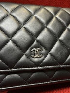 Chanel Timeless Wallet On Chain WOC lambskin silver hardware