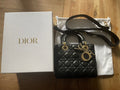 lady dior small black lambskin silver hardware