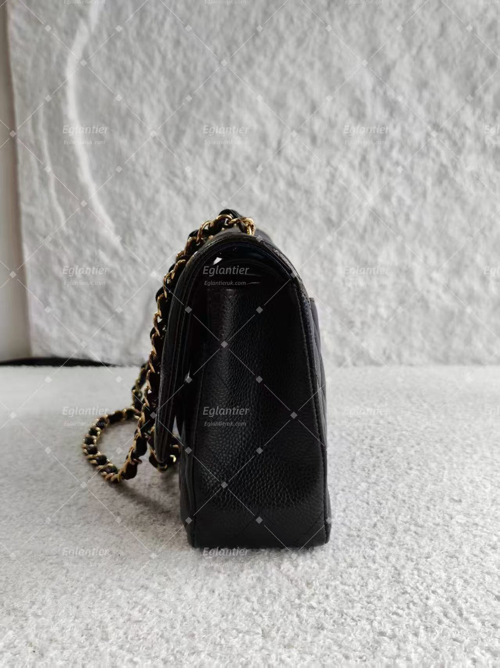 Chanel Timeless Classic Double Flap | Medium | Black Caviar | Gold Hardware | Pre-Owned|