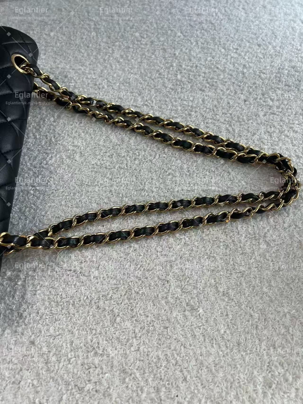 Chanel Timeless Classic double flap jumbo lambskin black gold hardware
