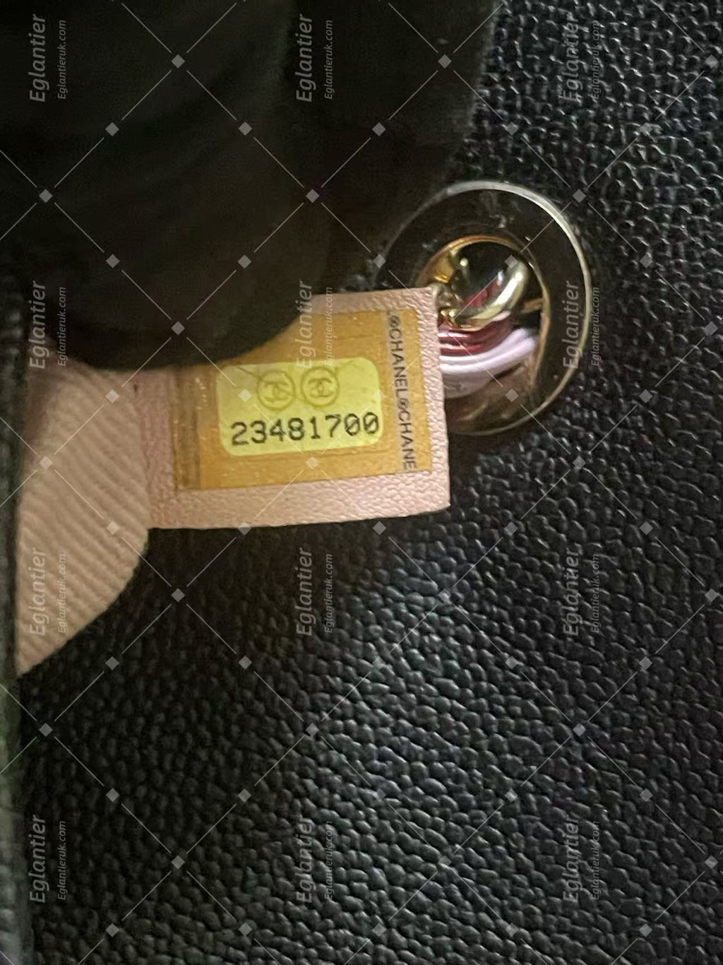 chanel small black flap bag with ID card gold hardware