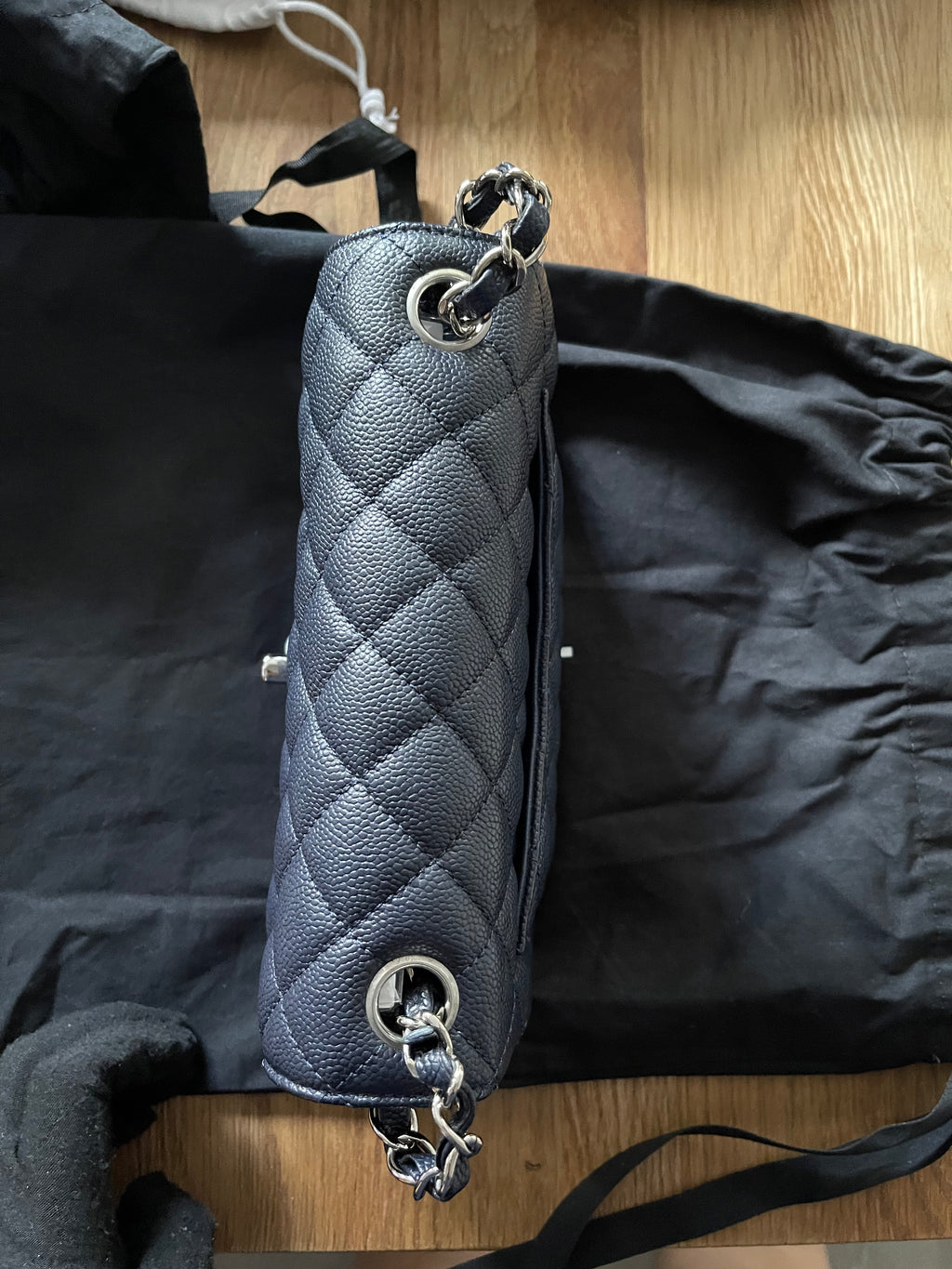Chanel Timeless Classic Double Flap | mini | Blue Caviar | Silver Hardware | Pre-Owned |