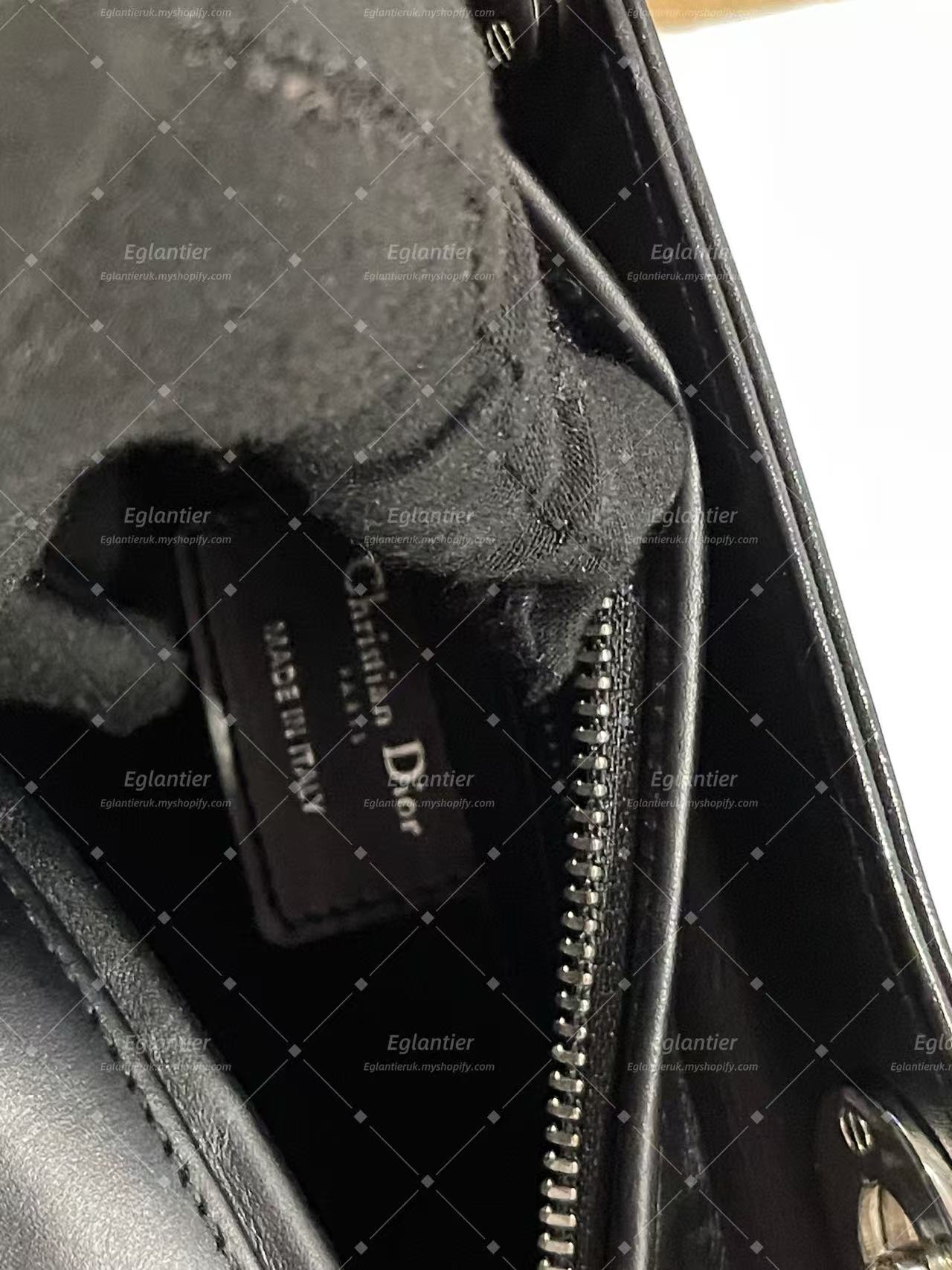 lady dior medium calfskin black