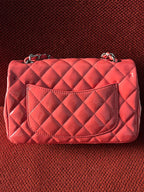 Chanel Timeless Classic flap mini rectangle patent pink