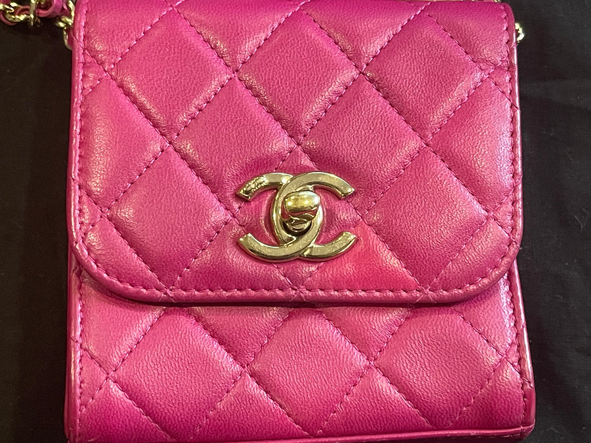 chanel small bag gold hardware pink