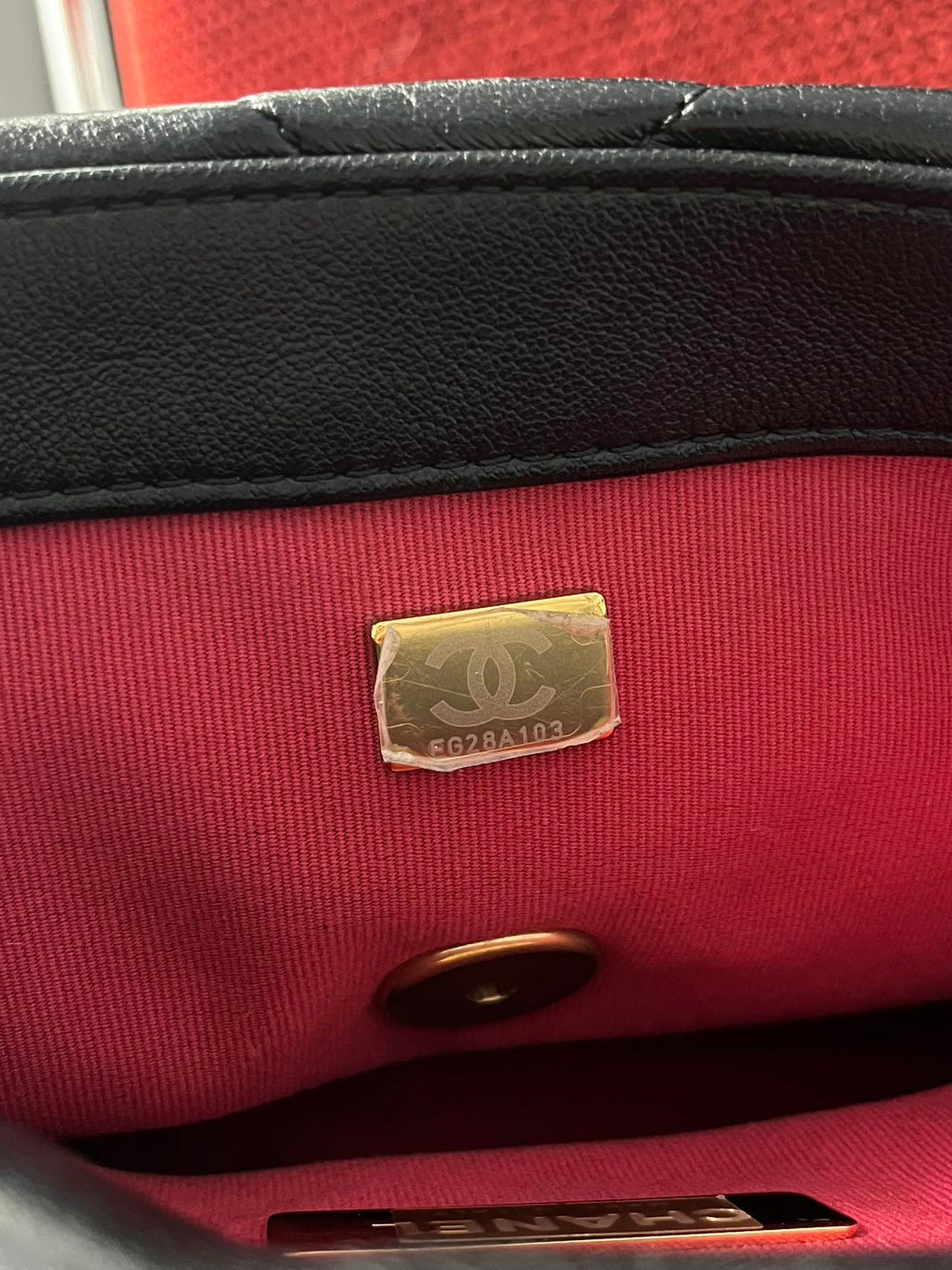 Chanel 19 Flap Bag Small Black Lambskin Mixed Gold&Silver Hardware