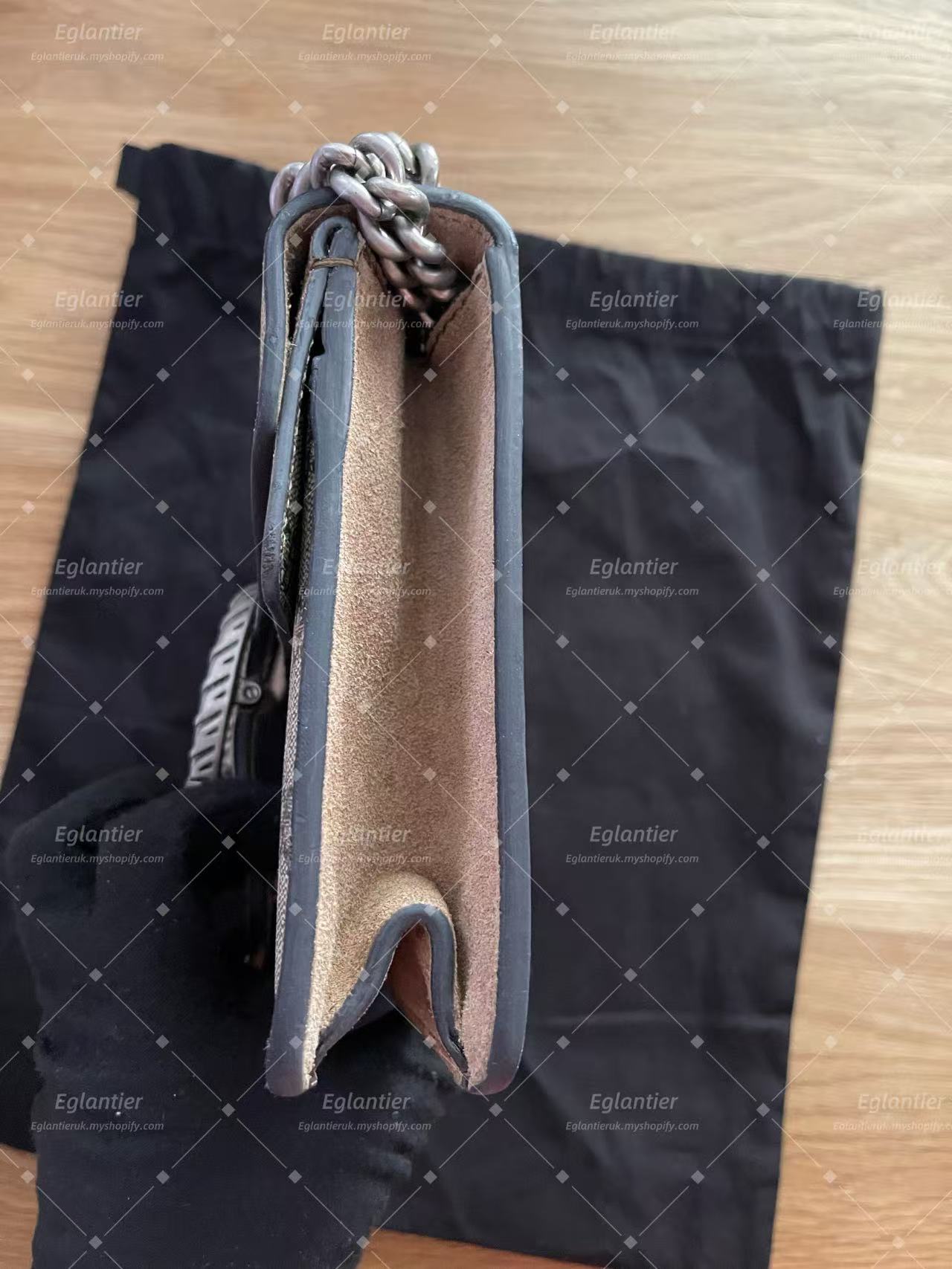 Gucci Dionysus GG Shoulder Bag Small Beige/Ebony Canvas