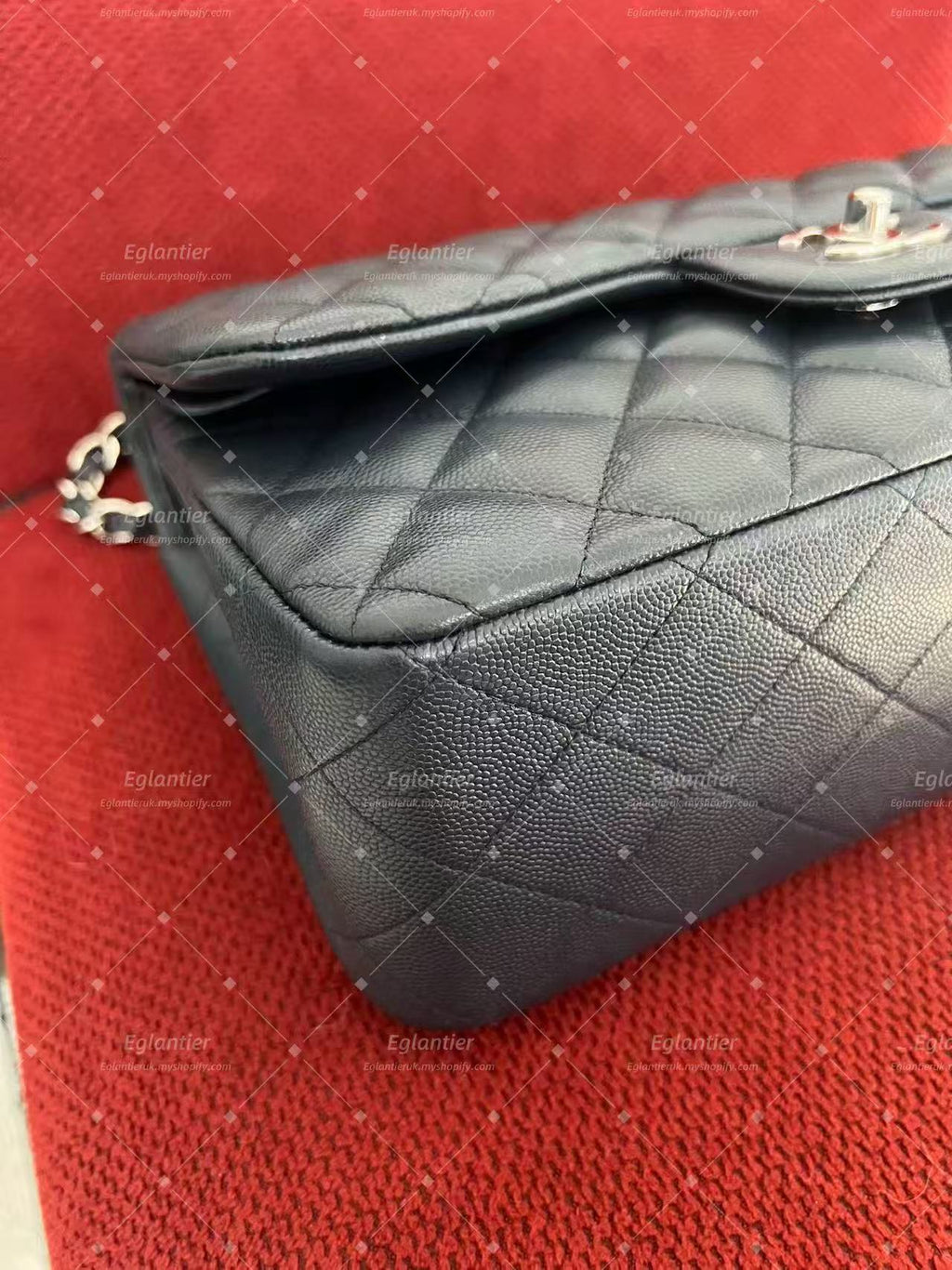 Chanel Timeless Classic double flap bag jumbo black caviar
