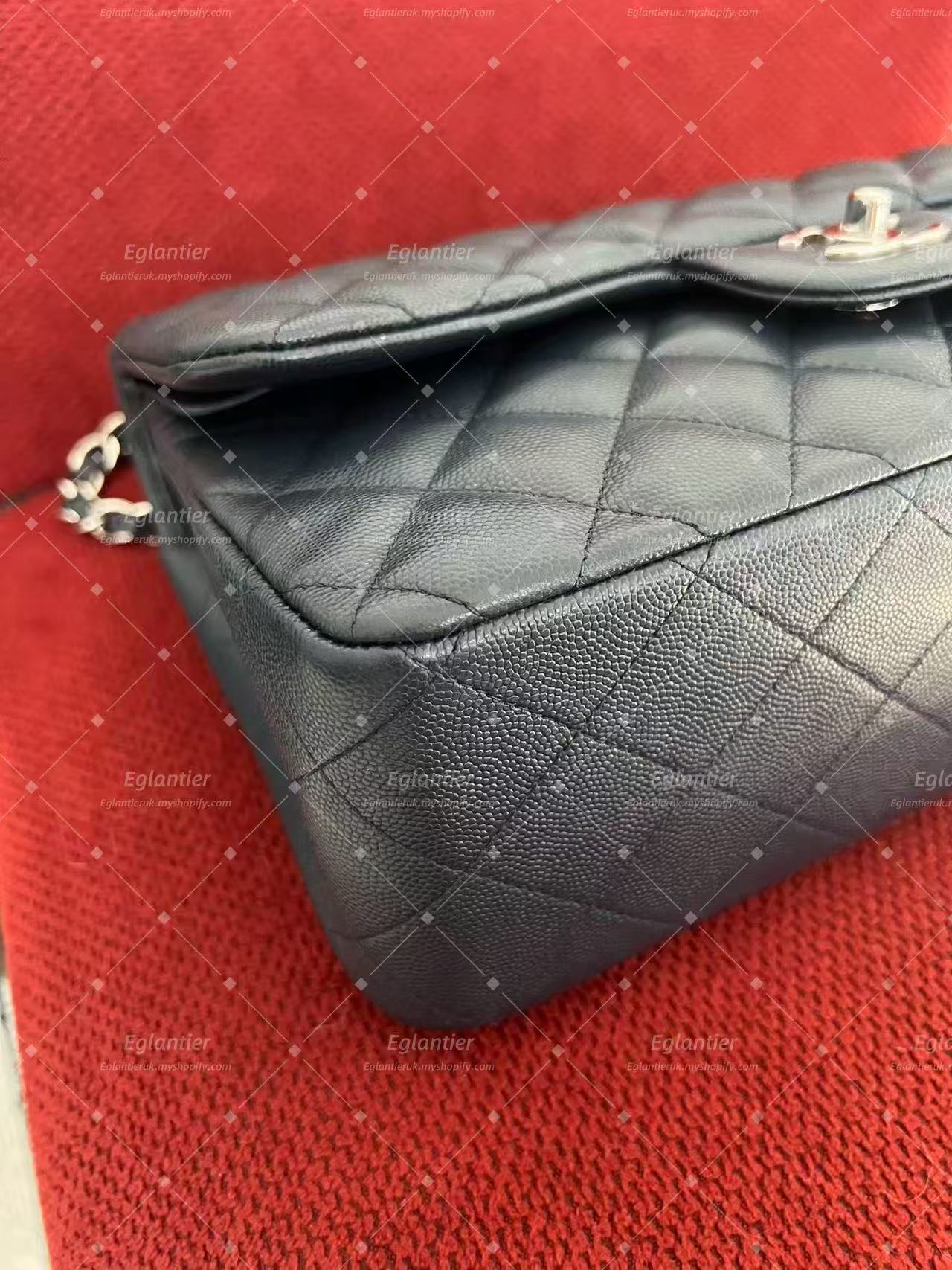 Chanel Timeless Classic double flap bag jumbo black caviar