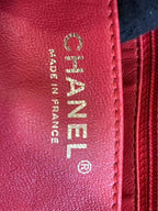 Chanel single flap bag red jumbo gold hardware lambskin