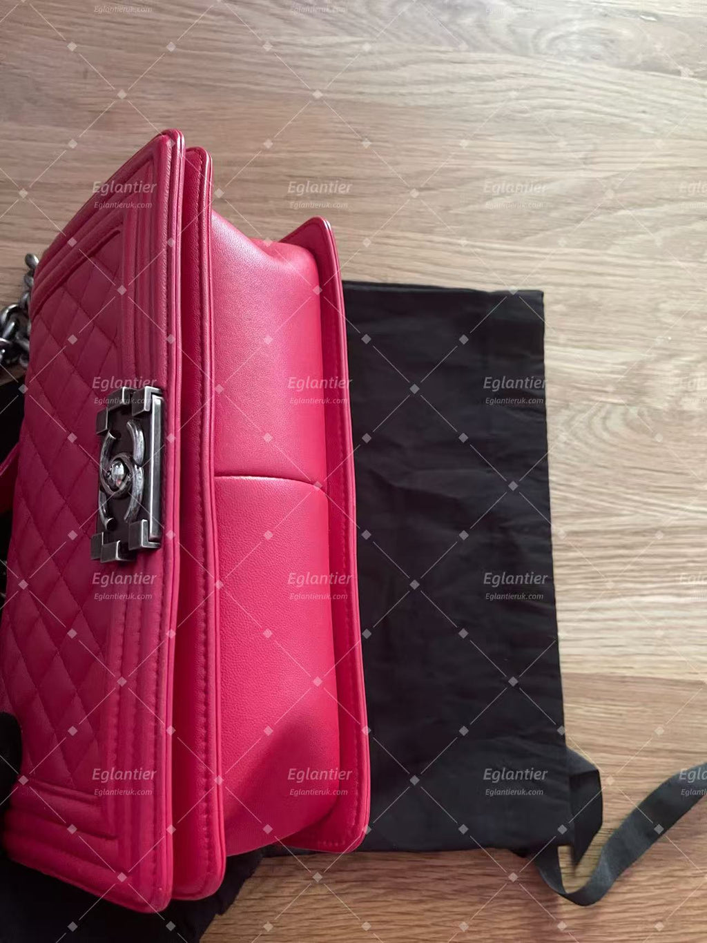 Chanel leboy flap bag medium pink lambskin silver hardware