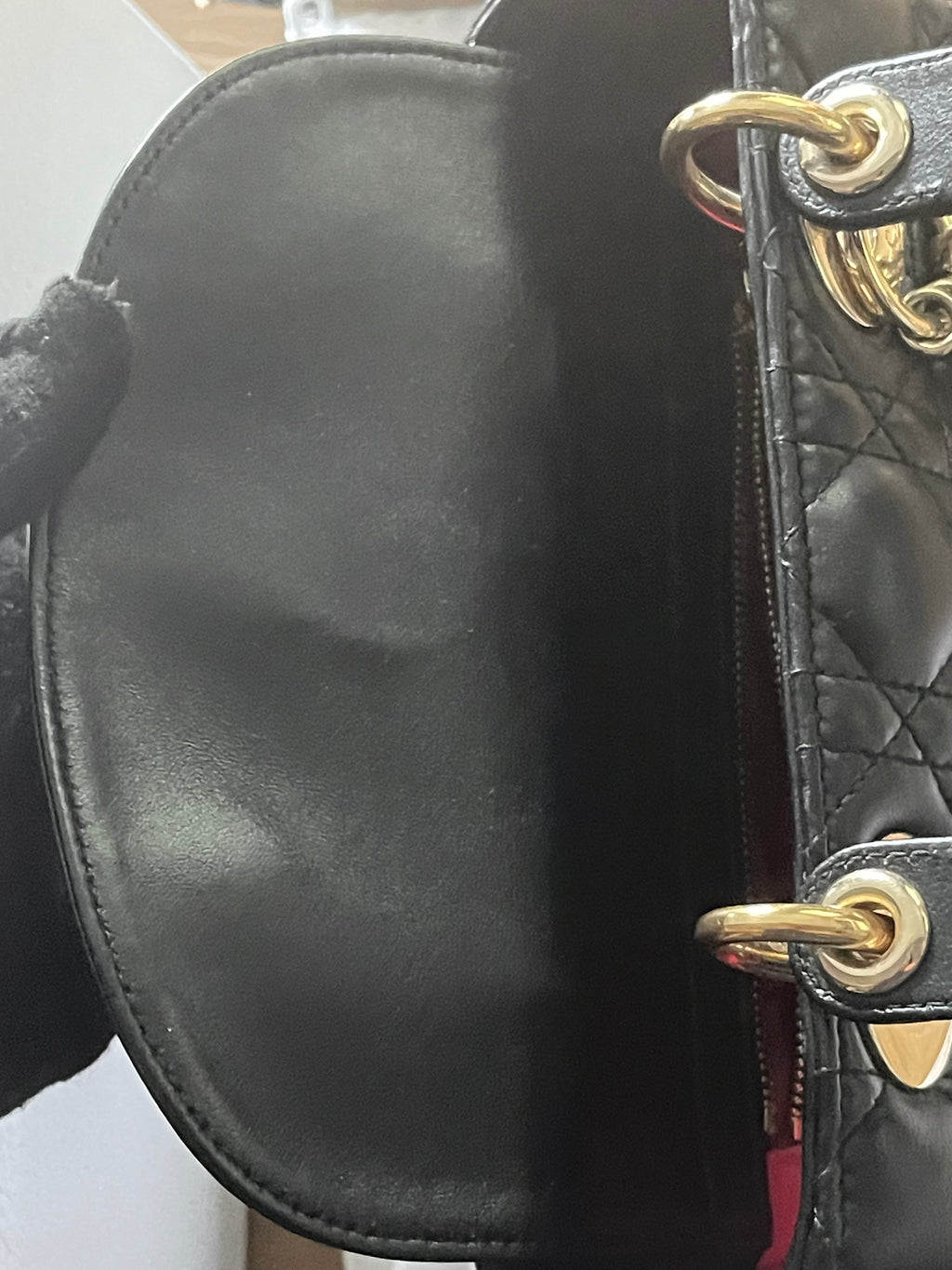 lady dior small black lambskin silver hardware