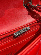 Chanel Timeless Classic flap mini rectangle patent red