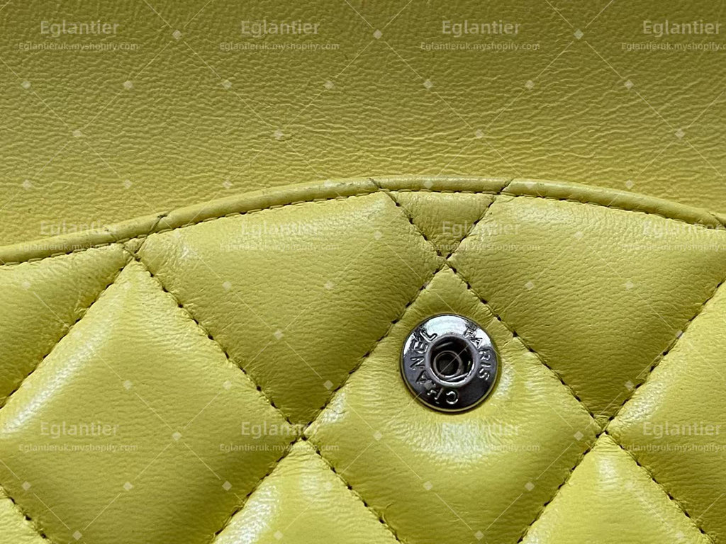 Chanel Timeless Classic double flap jumbo lambskin gold harware yellow