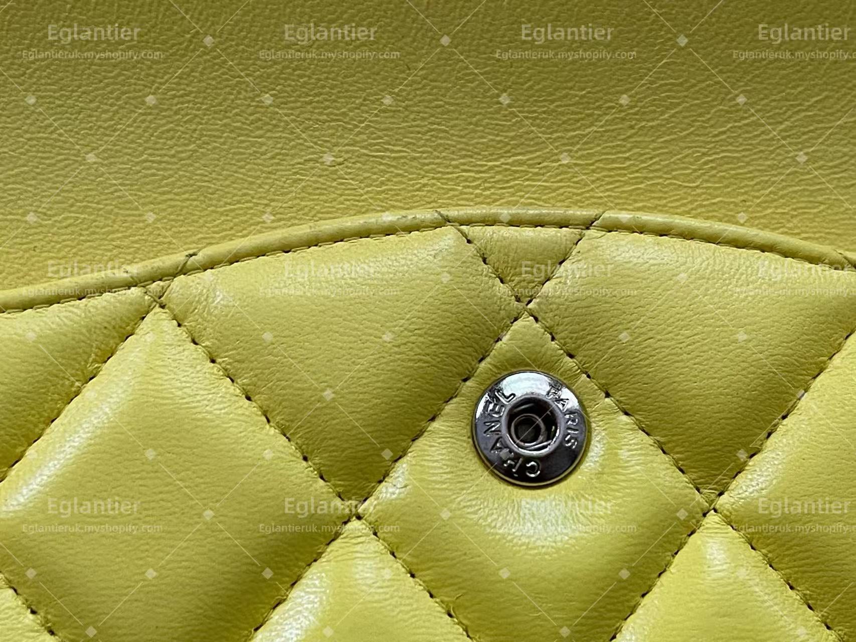 Chanel Timeless Classic double flap jumbo lambskin gold harware yellow