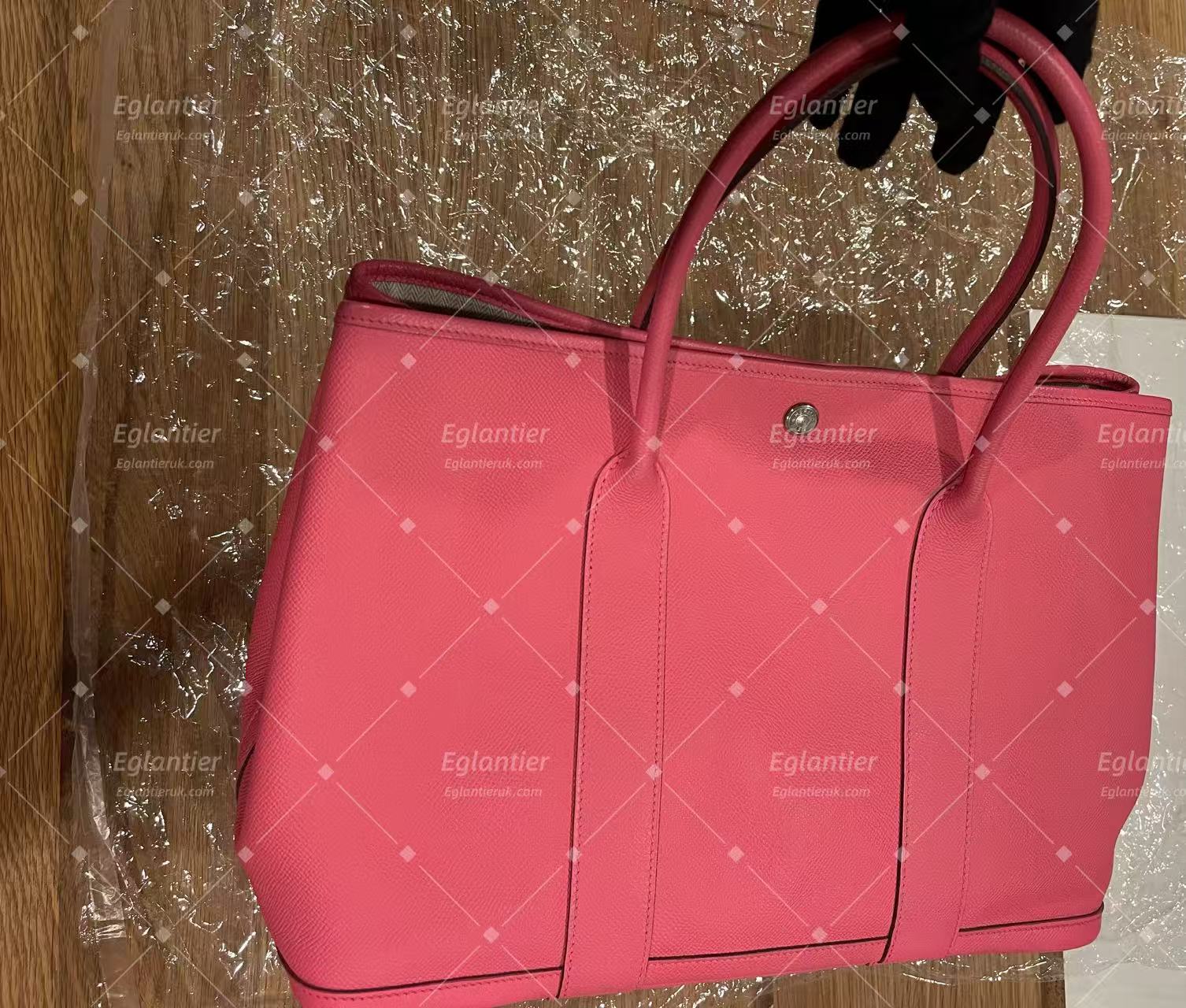 Hermes Garden Party 30 Pink silver hardware