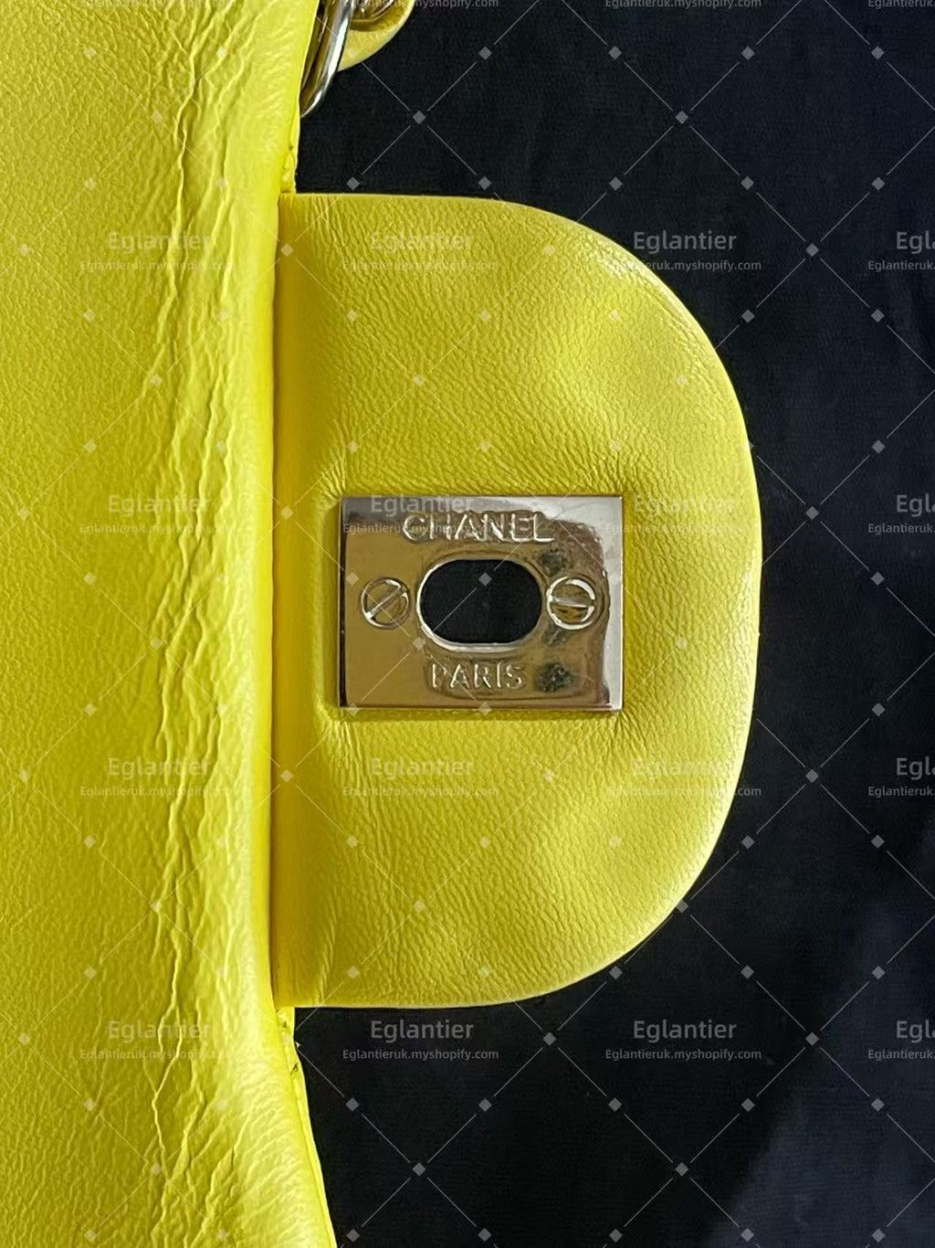 Chanel Timeless Classic double flap jumbo lambskin gold harware yellow