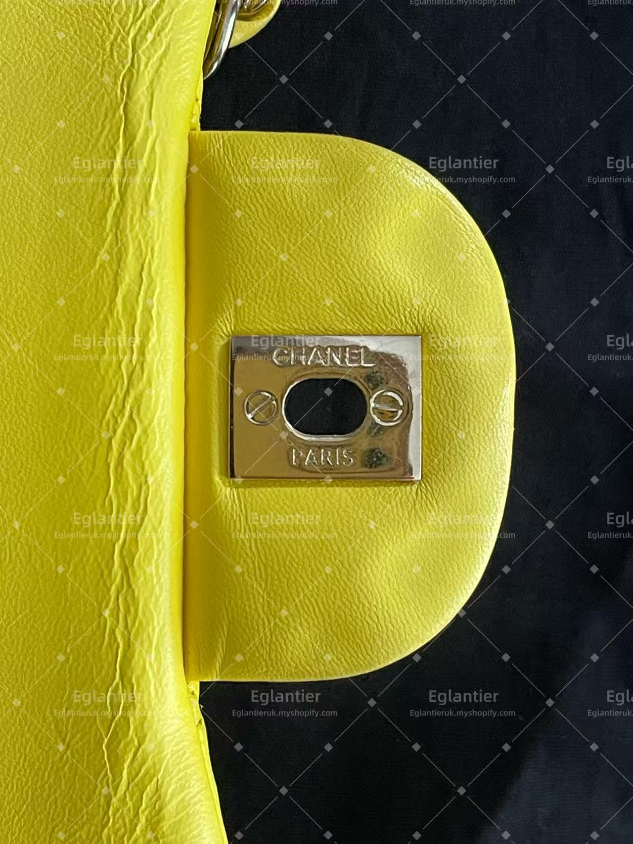 Chanel Timeless Classic double flap jumbo lambskin gold harware yellow