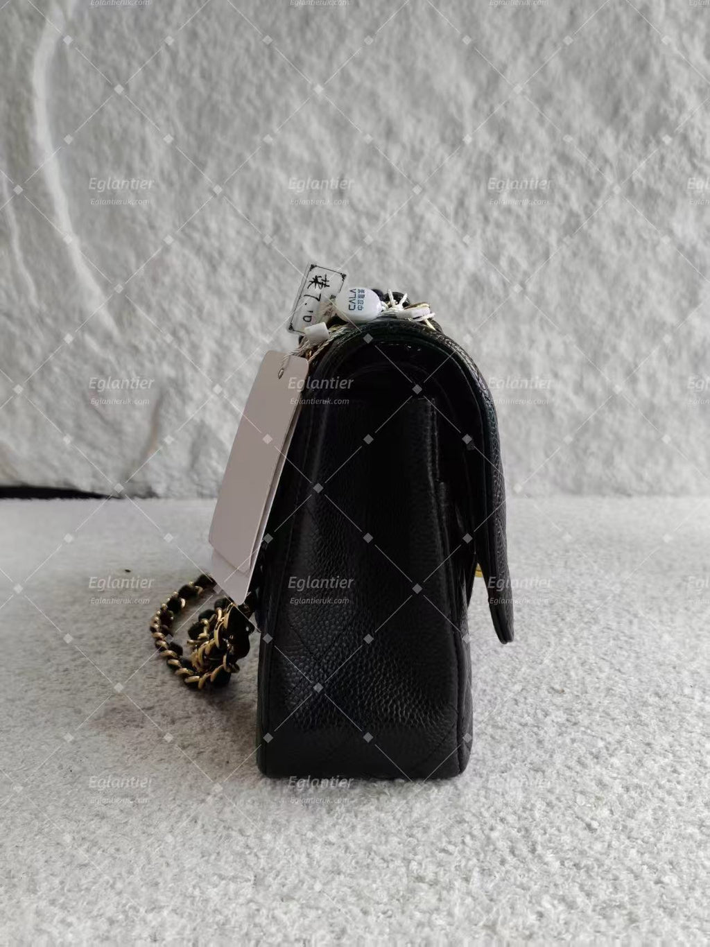 Chanel Timeless Classic Double Flap | Medium | Black Caviar | Gold Hardware | Pre-Owned|