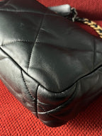 Chanel 19 Flap Bag Small Black Lambskin Mixed Gold&Silver Hardware