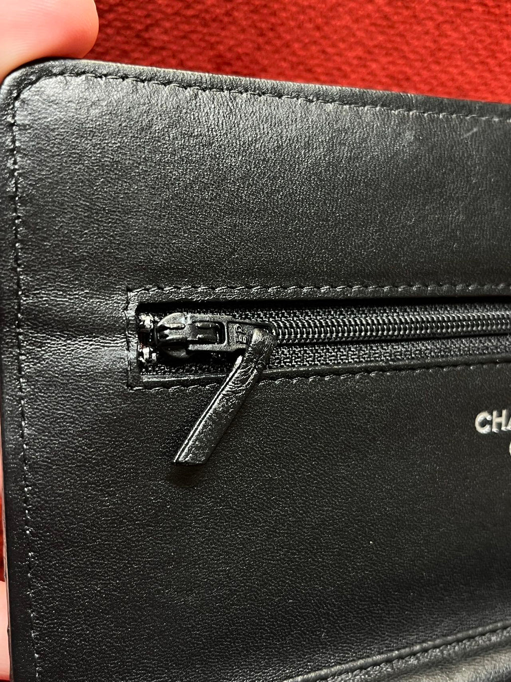 Chanel Timeless Wallet On Chain WOC lambskin silver hardware