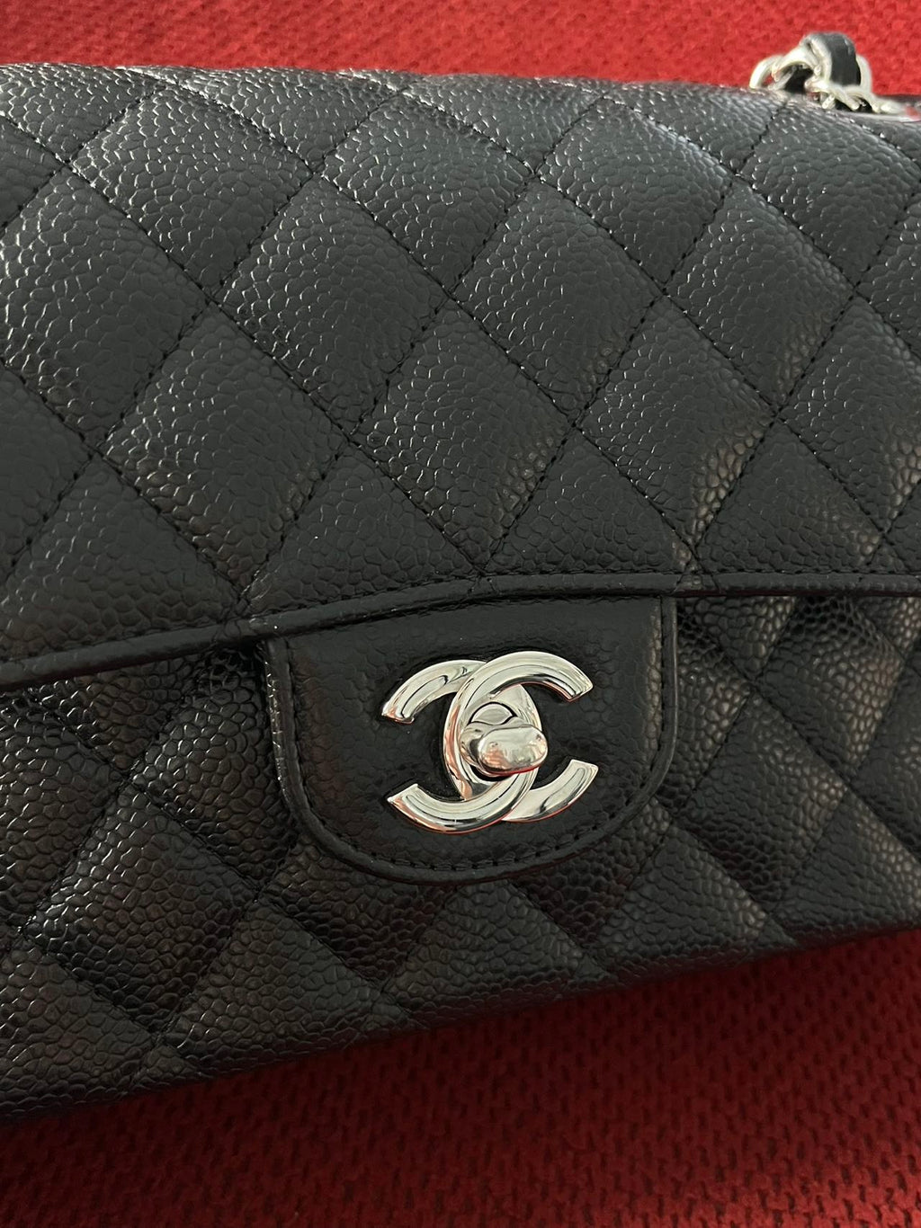 Chanel Timeless Classic Double Flap | small| Black Caviar | silver Hardware | Pre-Owned|microchip year 2023