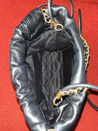 Chanel 22 bucket bag mini black shiny calfskin gold hardware