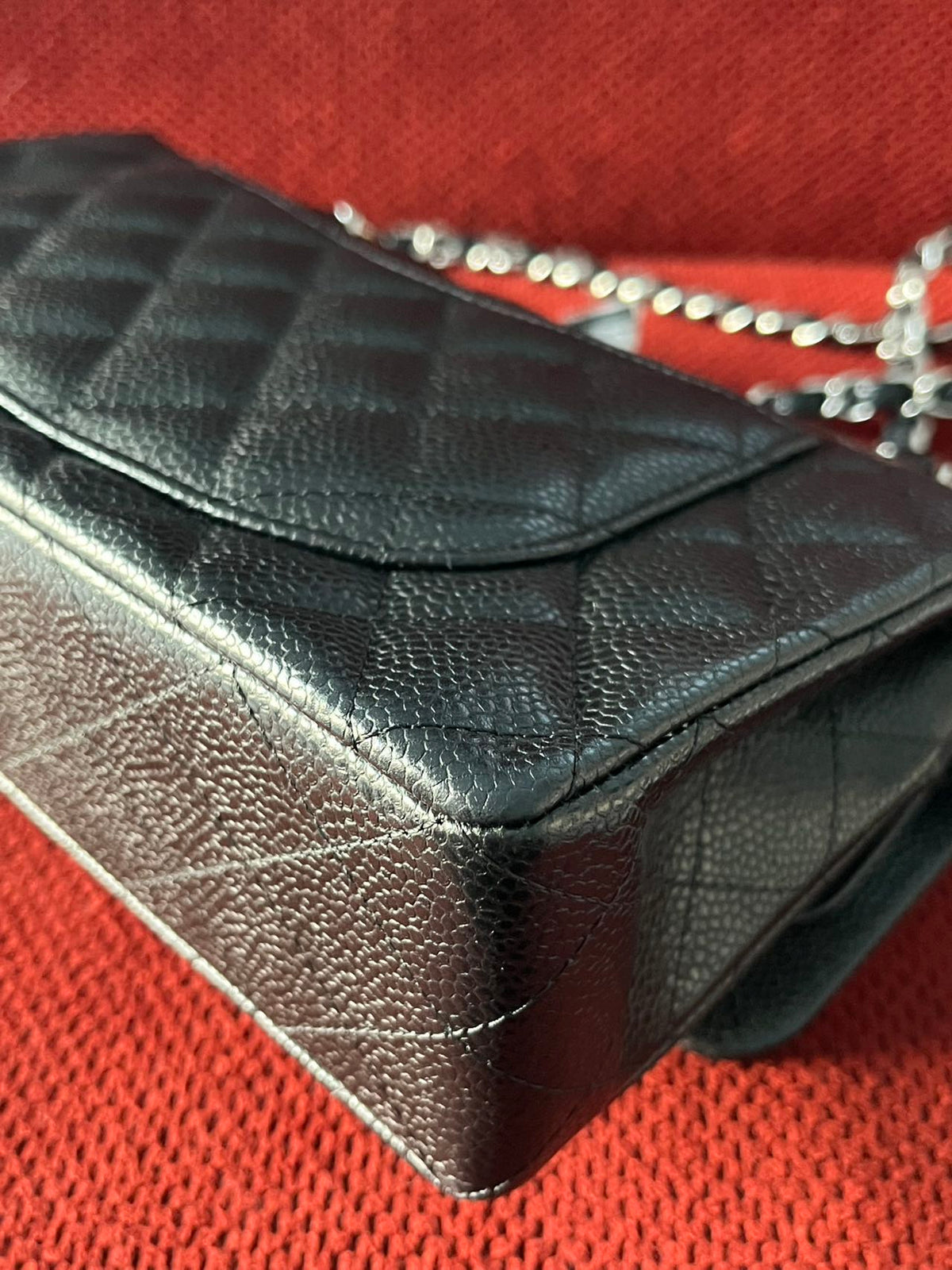Chanel Timeless Classic Double Flap | small| Black Caviar | silver Hardware | Pre-Owned|microchip year 2023