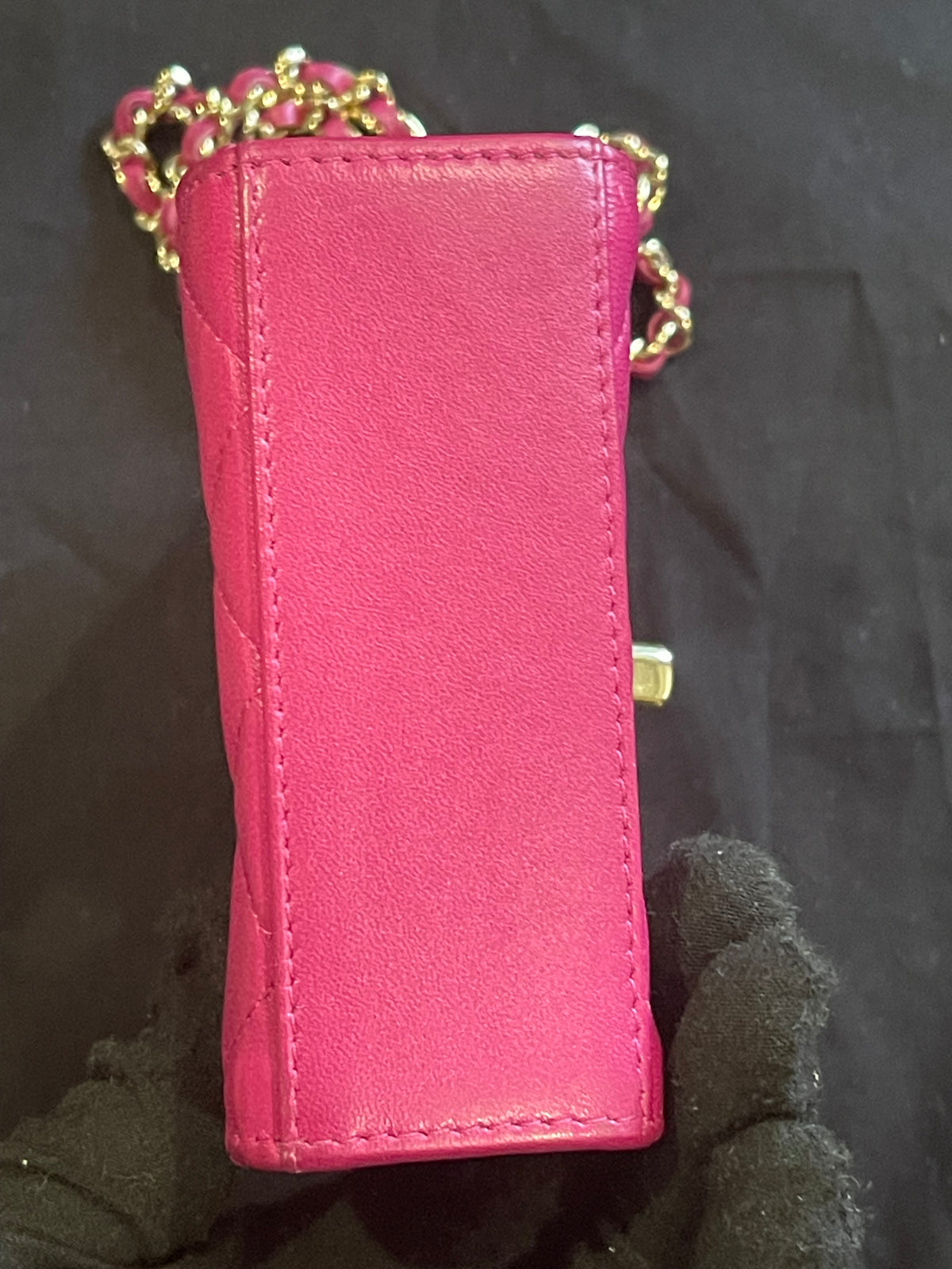 chanel small bag gold hardware pink