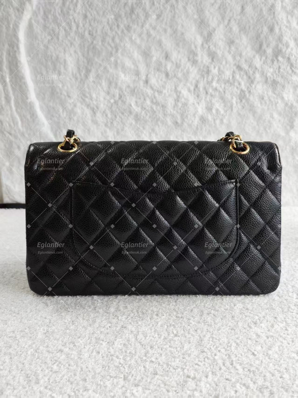 Chanel Timeless Classic Double Flap | Medium | Black Caviar | Gold Hardware | Pre-Owned|