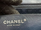 Chanel double flap bag patent leather dark green jumbo