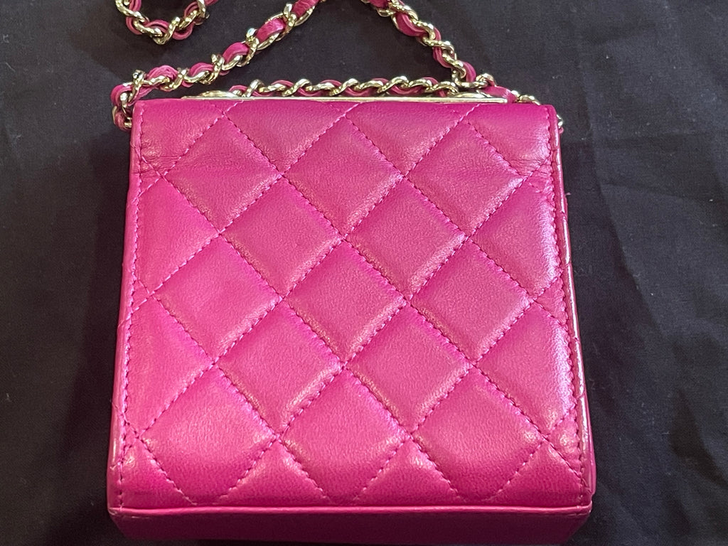 chanel small bag gold hardware pink