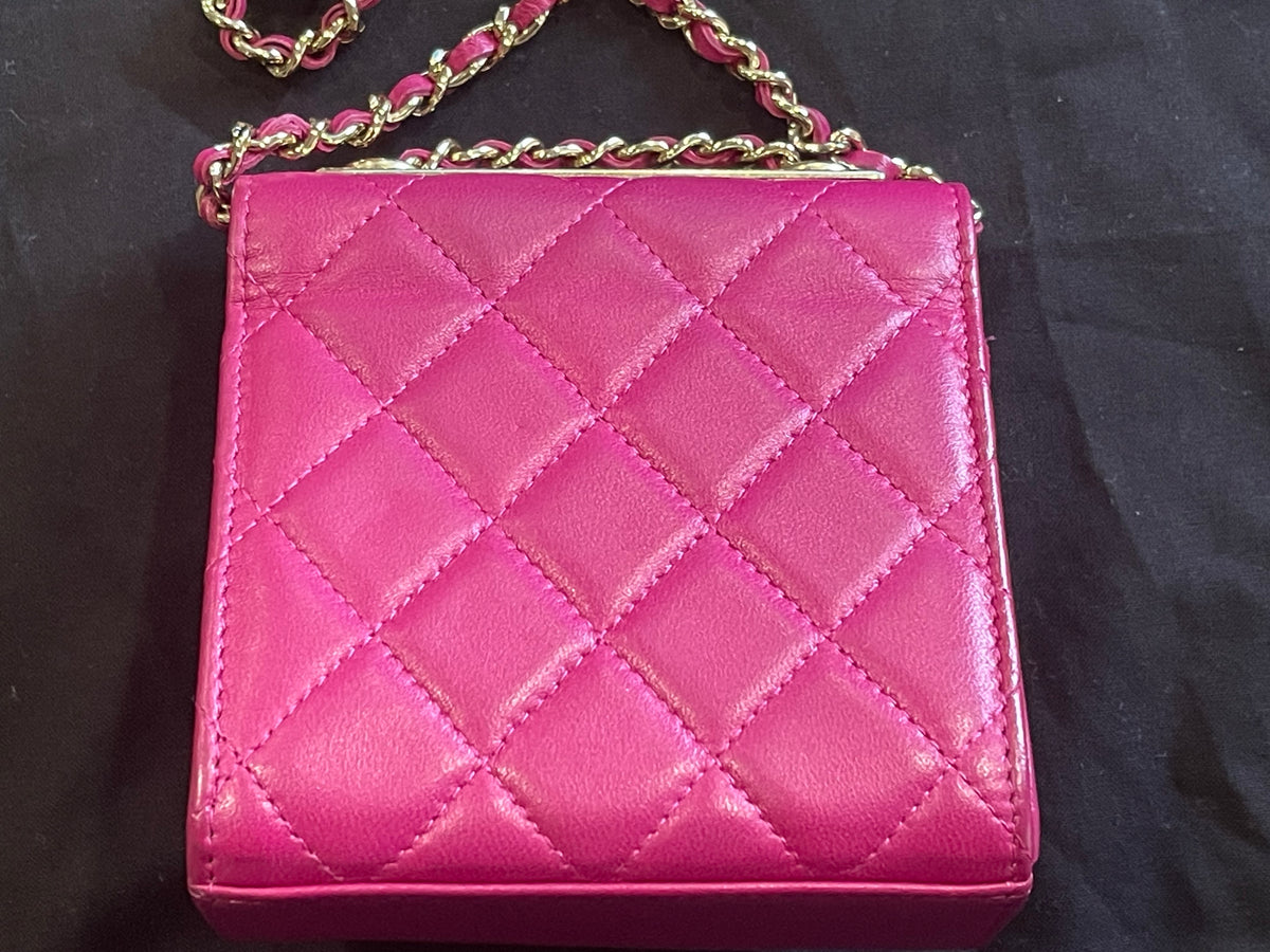 chanel small bag gold hardware pink
