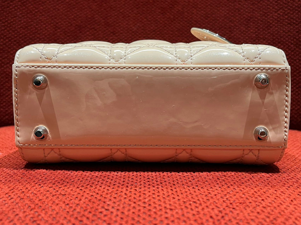 Lady dior mini pink patent leather
