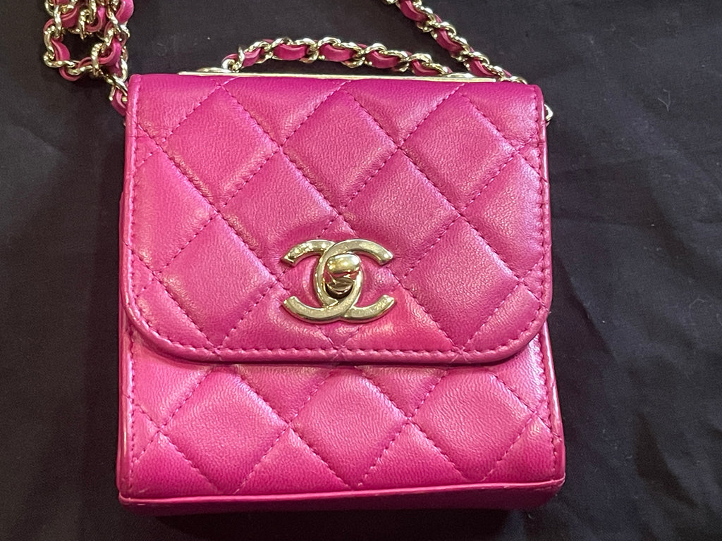 chanel small bag gold hardware pink