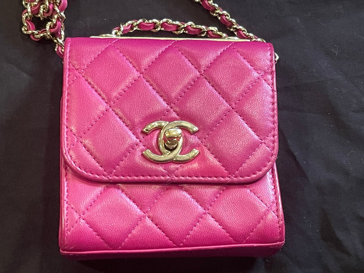 chanel small bag gold hardware pink