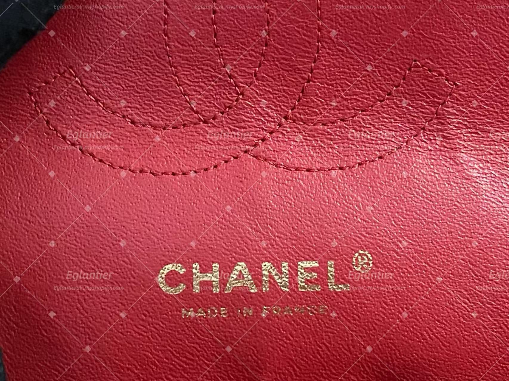 Chanel Timeless Classic double flap bag red silver hardware