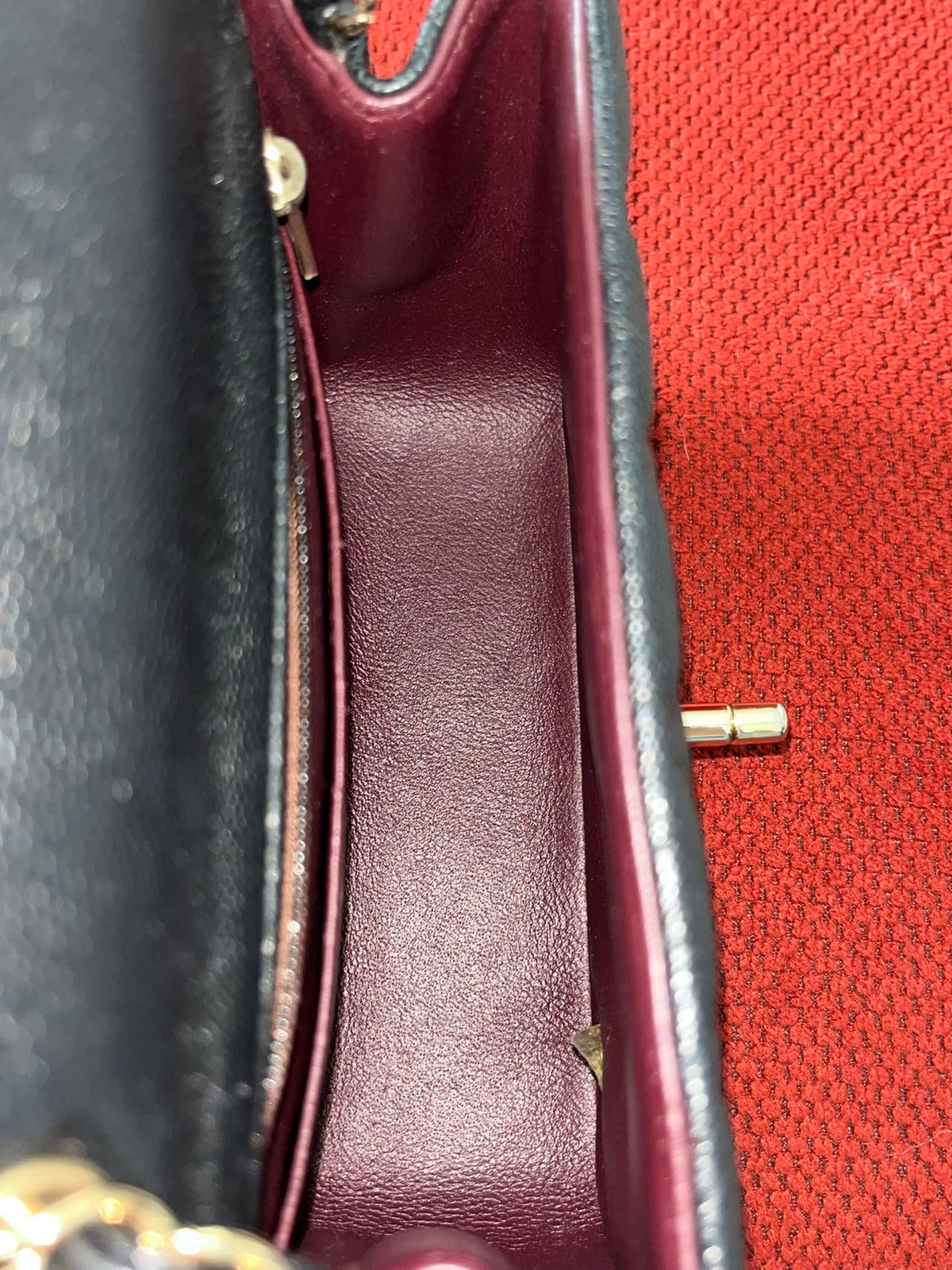 Chanel mini square flap bag caviar leather