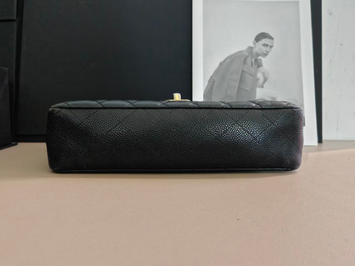 Chanel Timeless Classic Double Flap | Medium | Black Caviar | Gold Hardware | Pre-Owned |