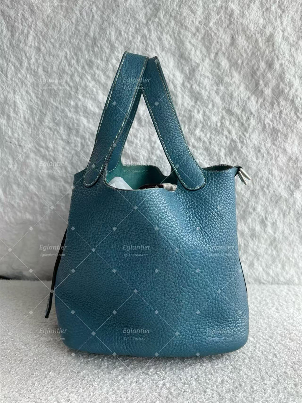 Hermès Picotin Lock 18 Blue Leather T Stamp Palladium Hardware| Authentic Pre-Owned