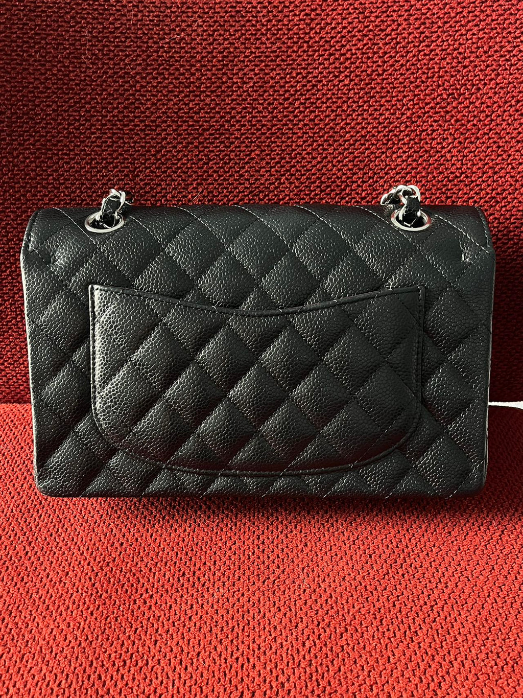 Chanel Timeless Classic Double Flap | small| Black Caviar | silver Hardware | Pre-Owned|microchip year 2023