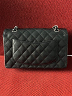 Chanel Timeless Classic Double Flap | small| Black Caviar | silver Hardware | Pre-Owned|microchip year 2023